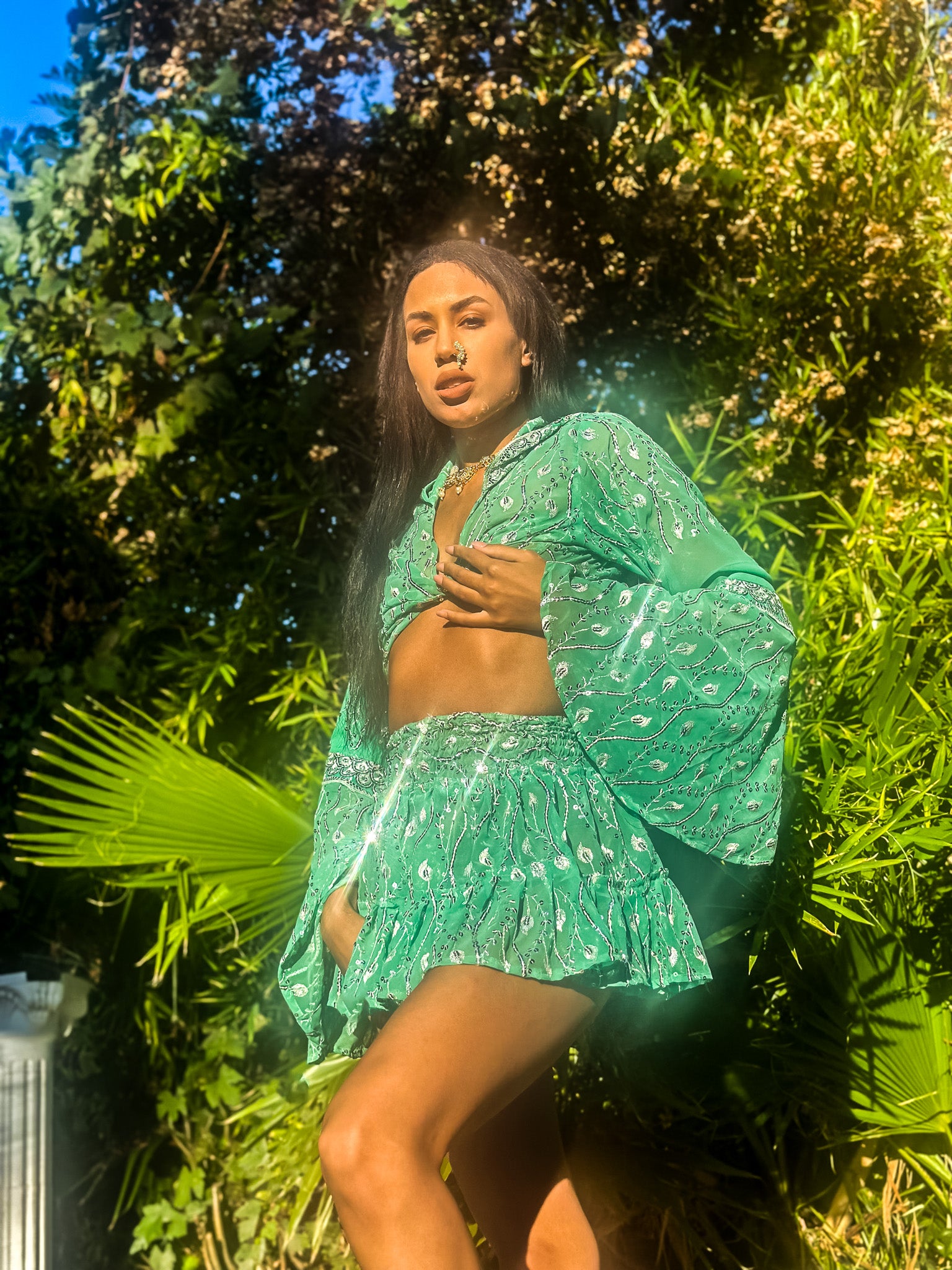 Mint Fairy Micro Mini Skirt Set