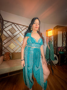Turquoise Crystal Jasmine Set