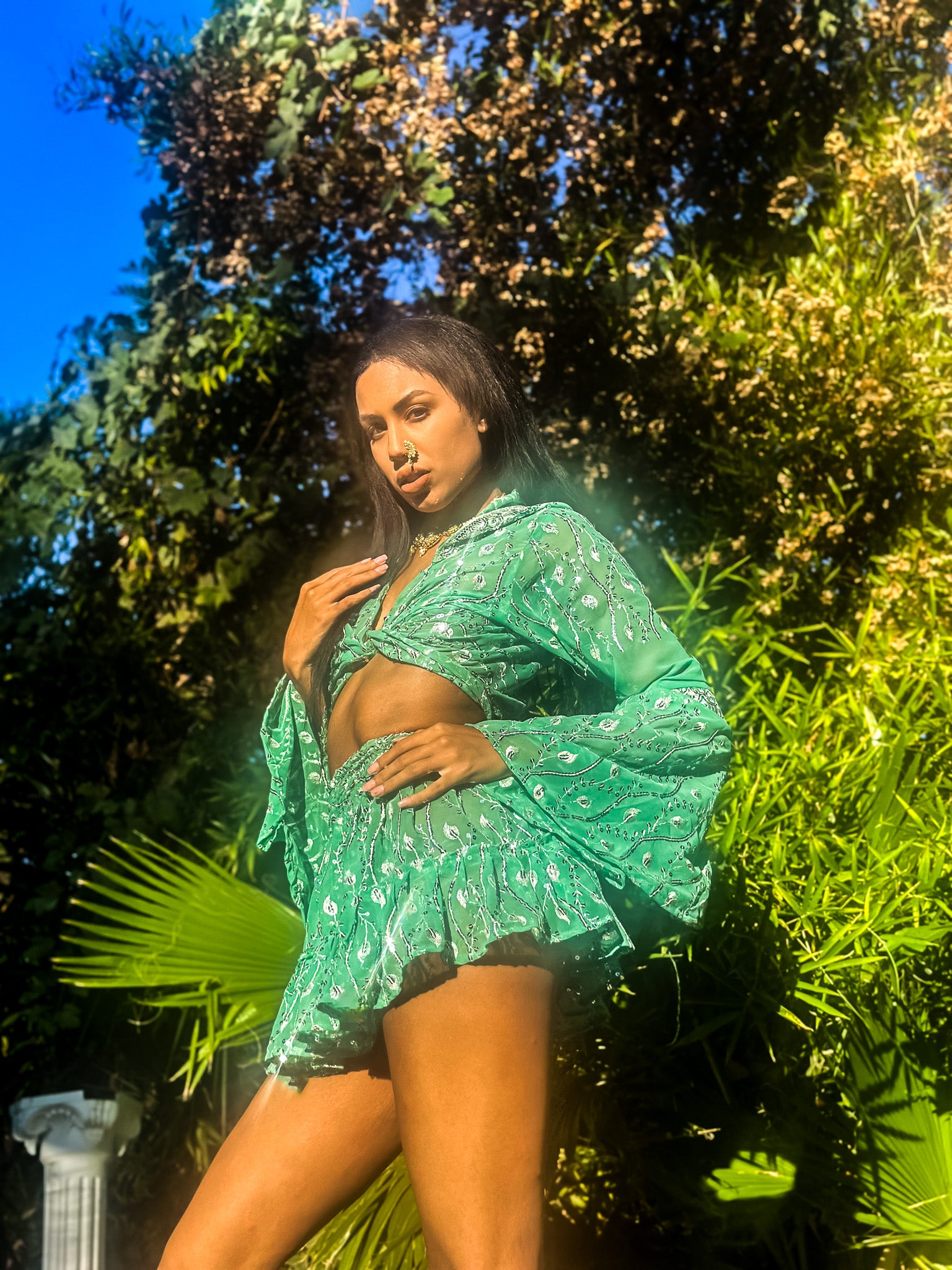 Mint Fairy Micro Mini Skirt Set