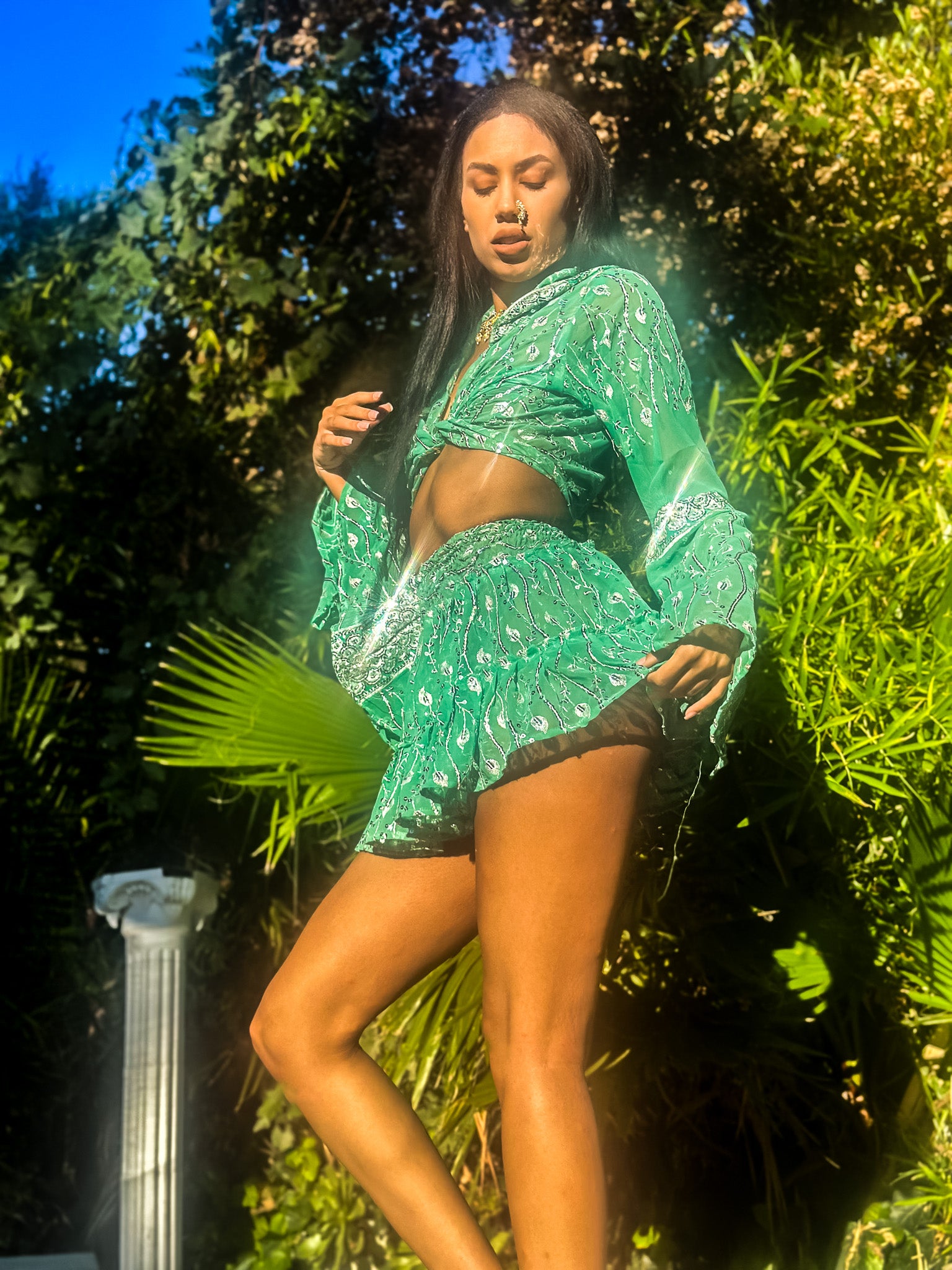 Mint Fairy Micro Mini Skirt Set