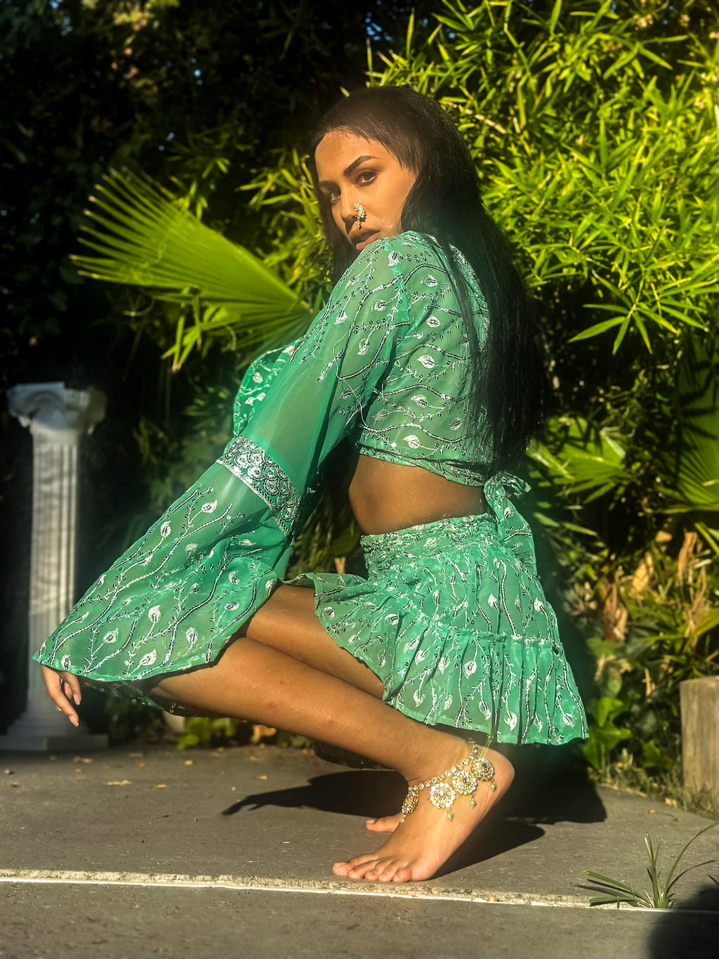 Mint Fairy Micro Mini Skirt Set