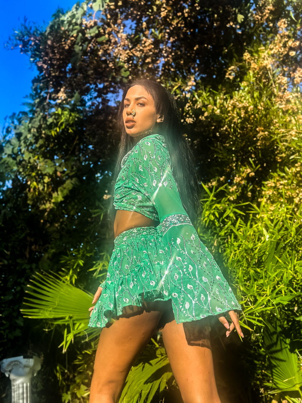 Mint Fairy Micro Mini Skirt Set