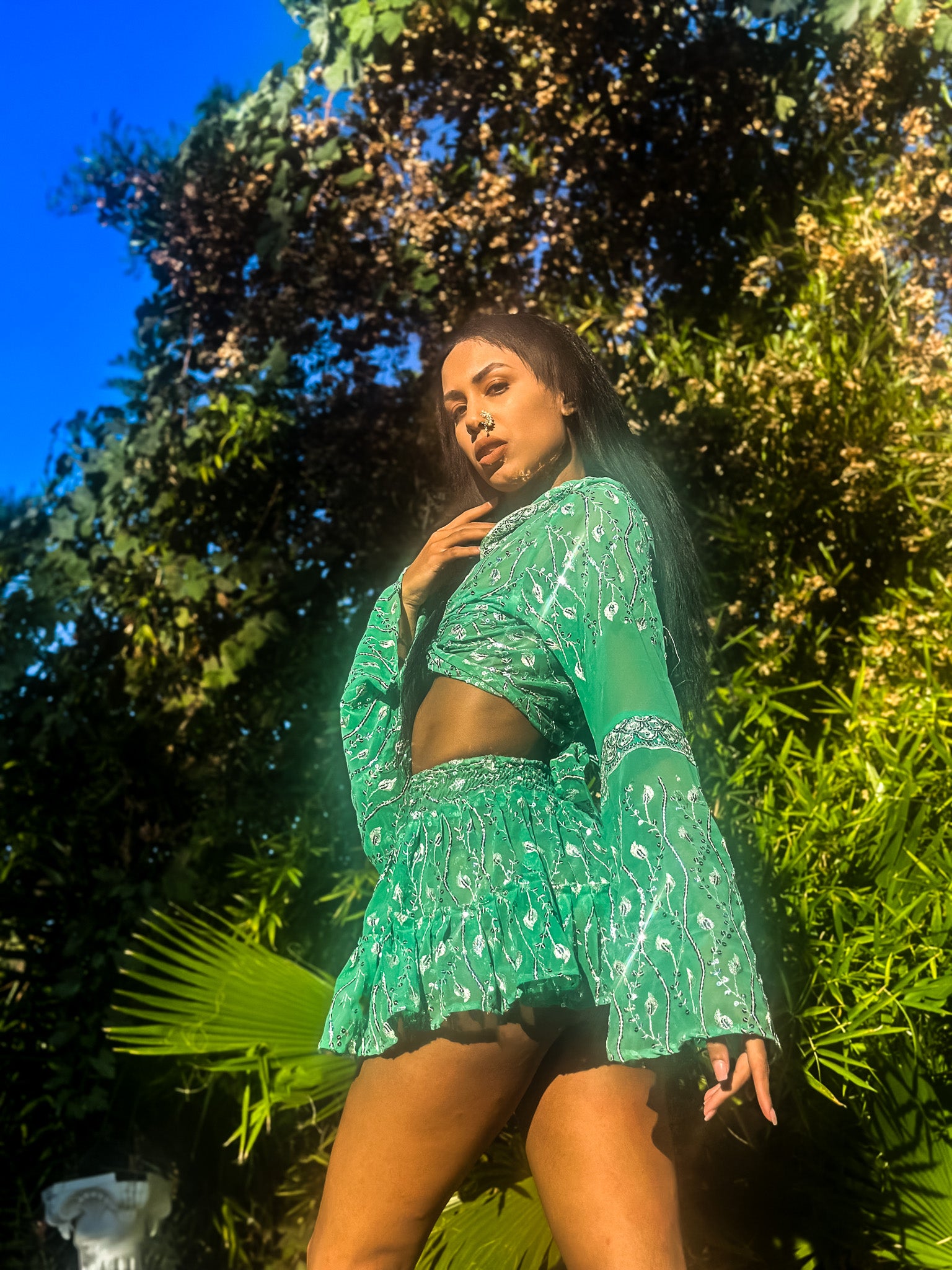 Mint Fairy Micro Mini Skirt Set
