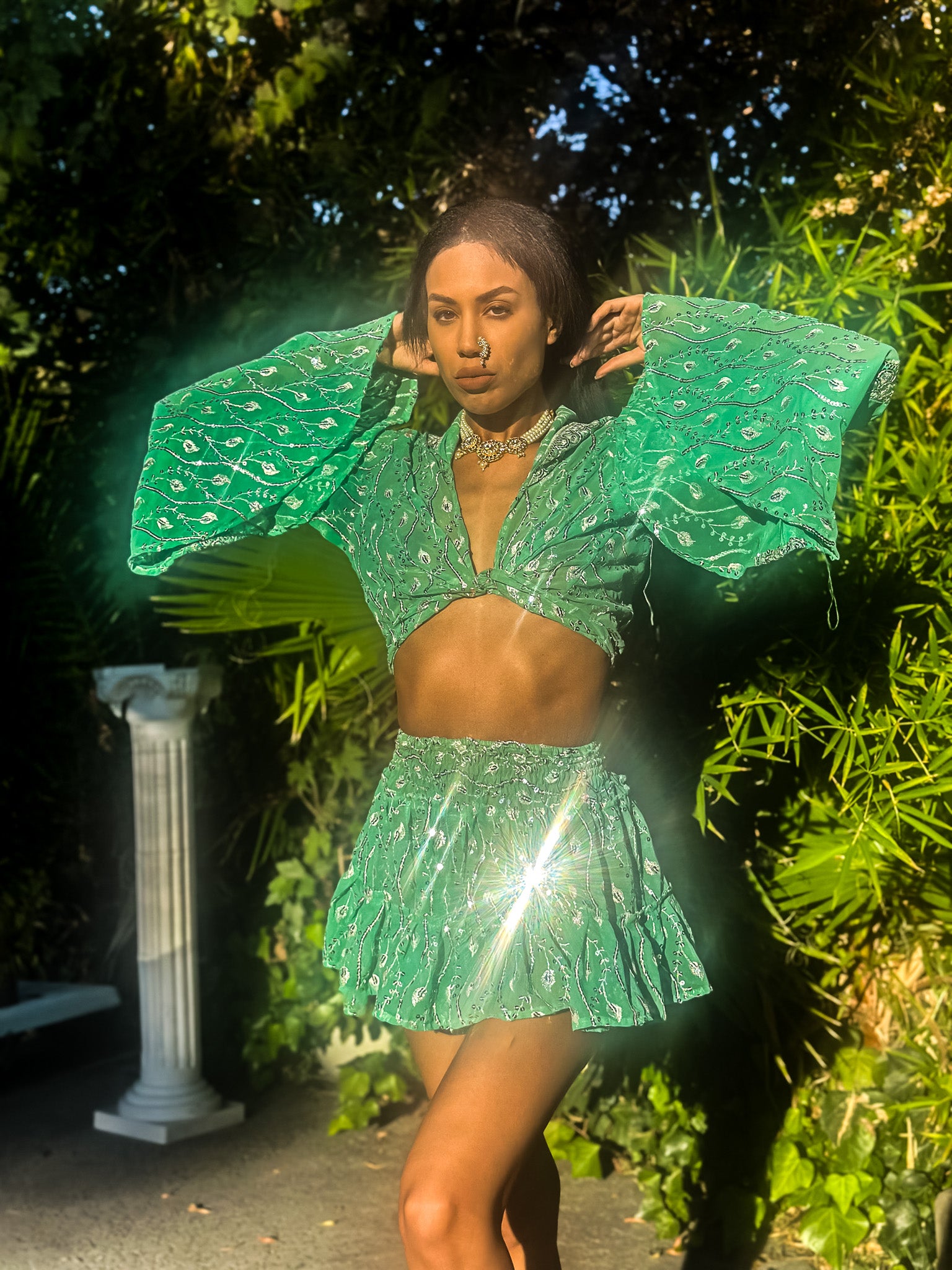 Mint Fairy Micro Mini Skirt Set