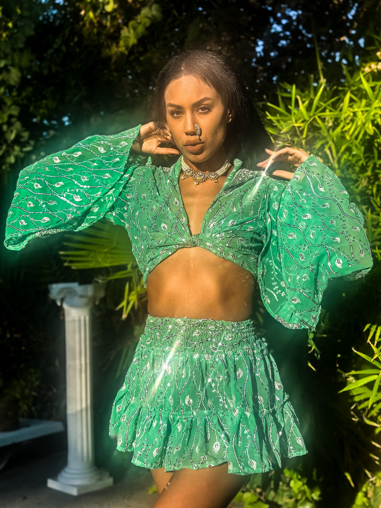 Mint Fairy Micro Mini Skirt Set