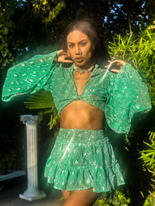 Mint Fairy Micro Mini Skirt Set