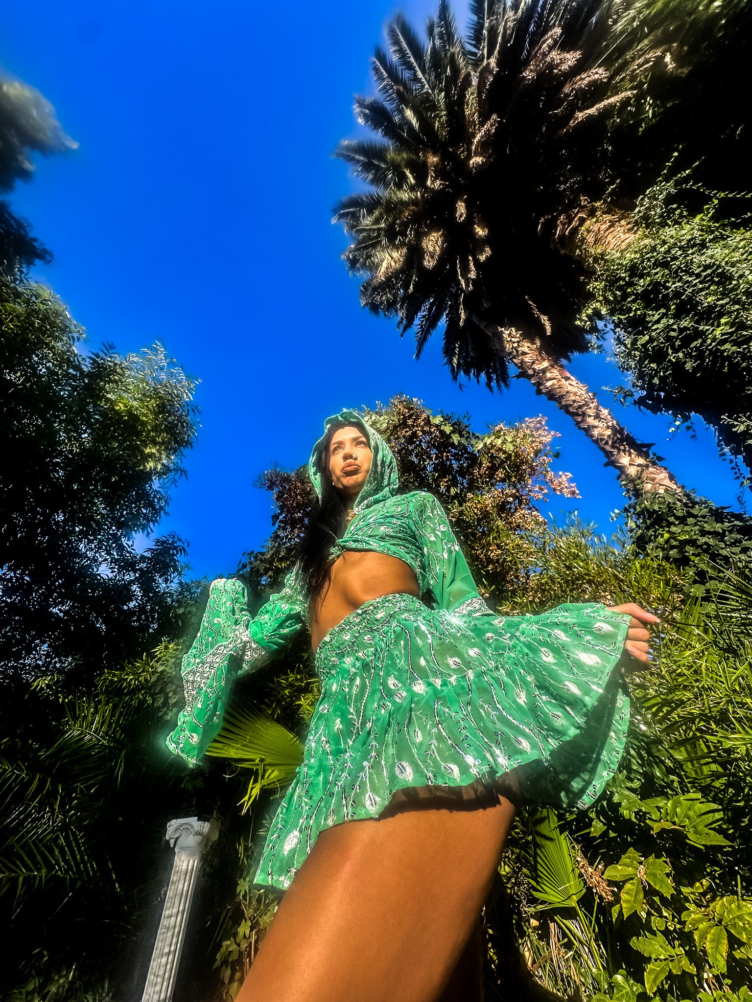Mint Fairy Micro Mini Skirt Set