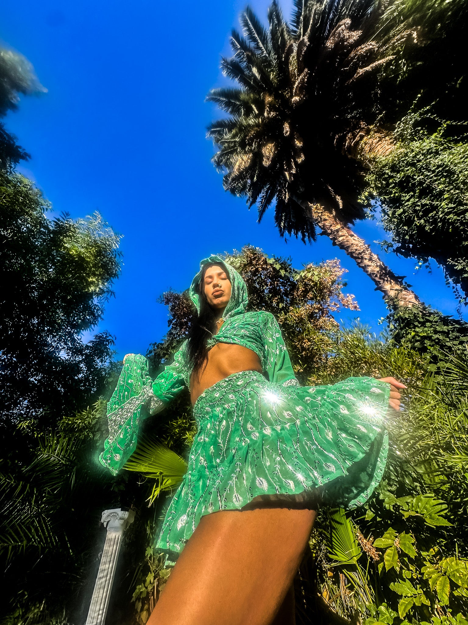 Mint Fairy Micro Mini Skirt Set