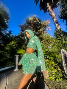 Mint Fairy Micro Mini Skirt Set