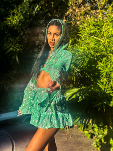Mint Fairy Micro Mini Skirt Set