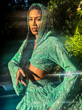 Load image into Gallery viewer, Mint Fairy Micro Mini Skirt Set
