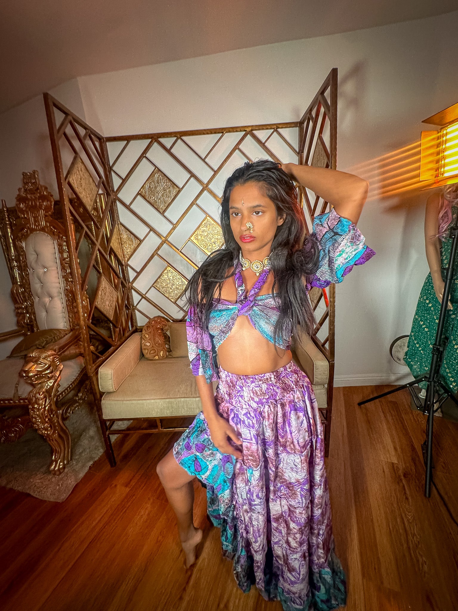 Lavender Ocean Bollywood Set