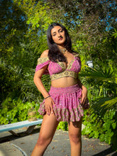 Load image into Gallery viewer, Golden Pixie Micro Mini Skirt Set
