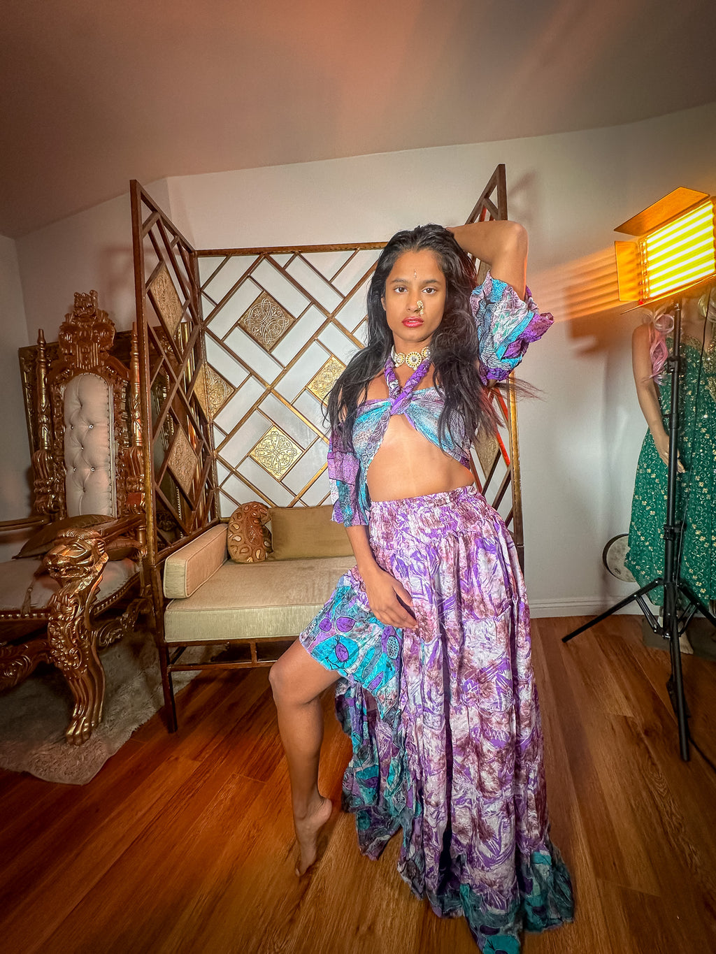 Lavender Ocean Bollywood Set