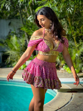 Load image into Gallery viewer, Golden Pixie Micro Mini Skirt Set

