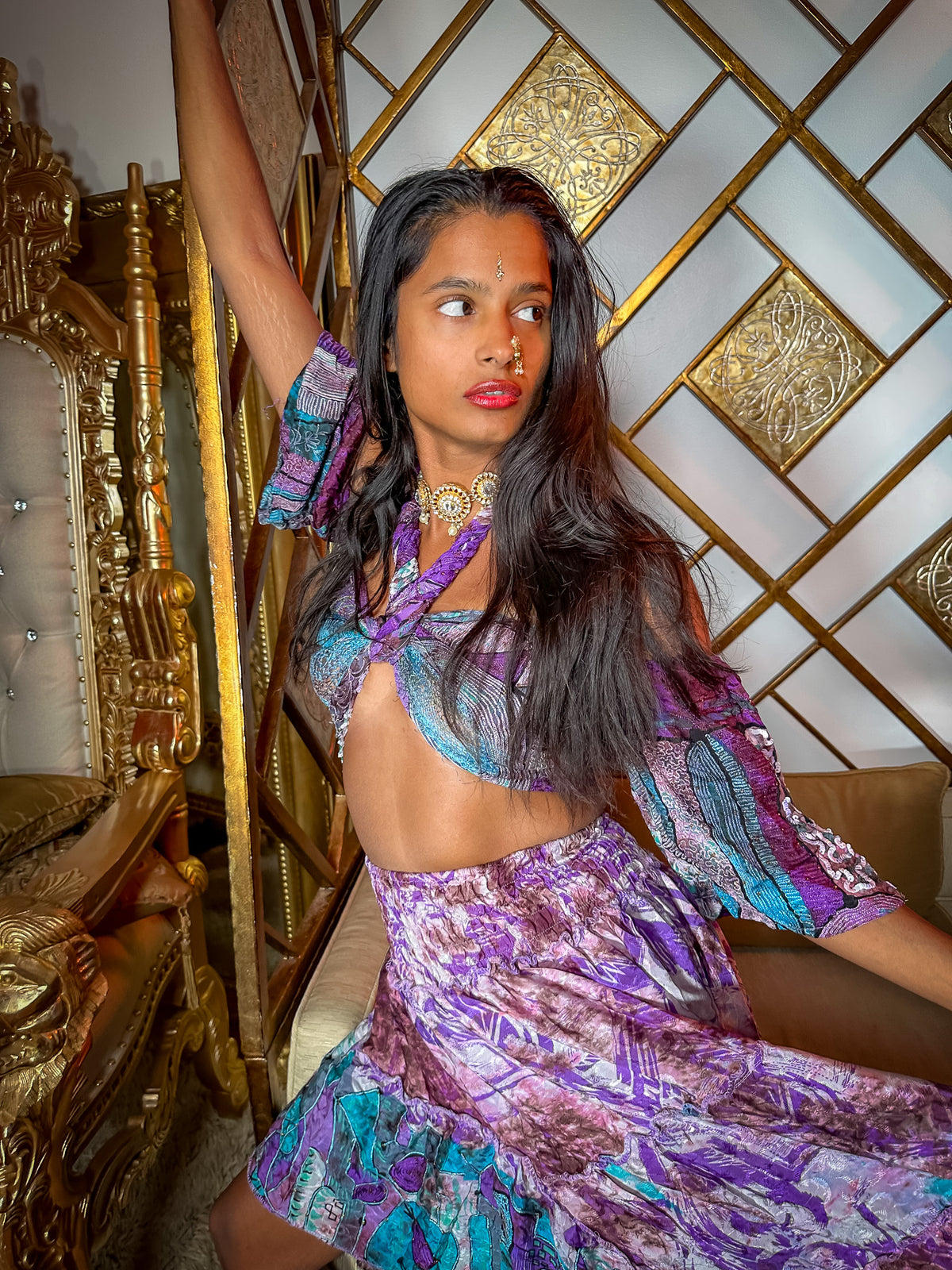 Lavender Ocean Bollywood Set