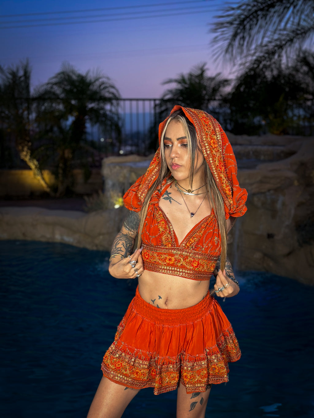 sunset princess micro mini skirt set (no border on skirt bottom)