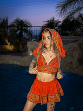 Load image into Gallery viewer, sunset princess micro mini skirt set (no border on skirt bottom)
