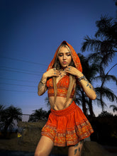 Load image into Gallery viewer, sunset princess micro mini skirt set (no border on skirt bottom)
