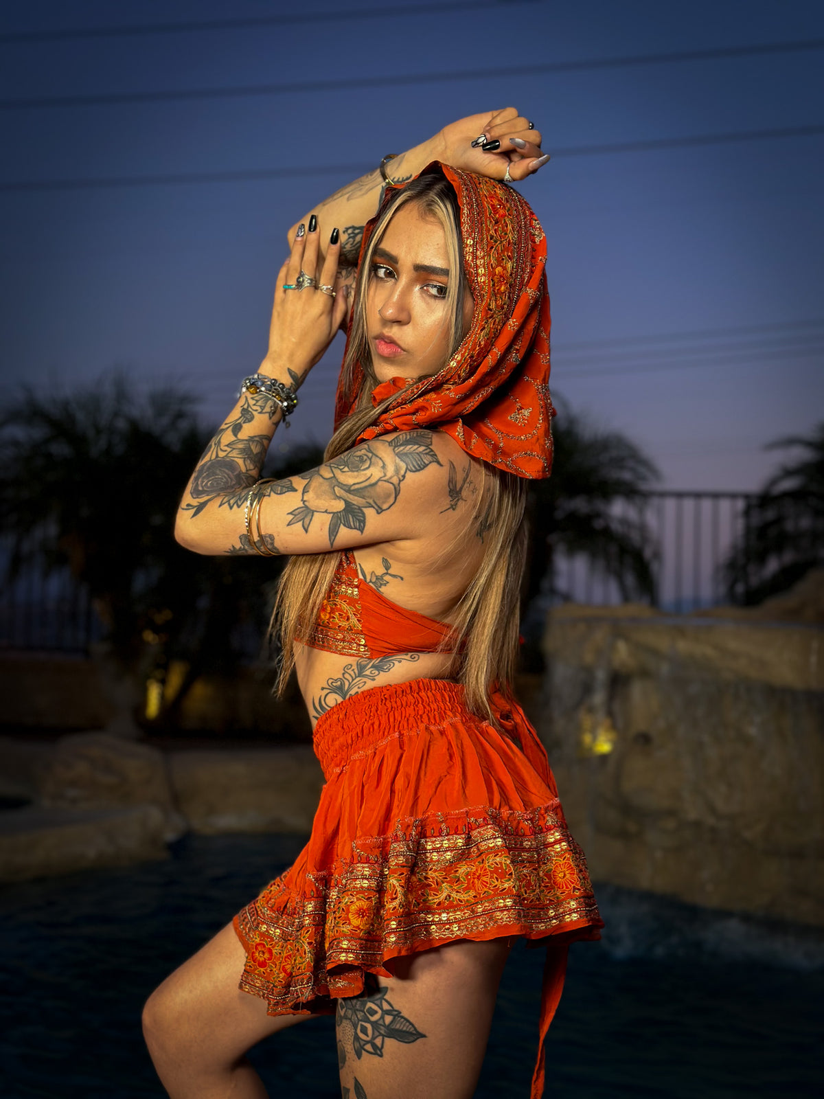 sunset princess micro mini skirt set (no border on skirt bottom)