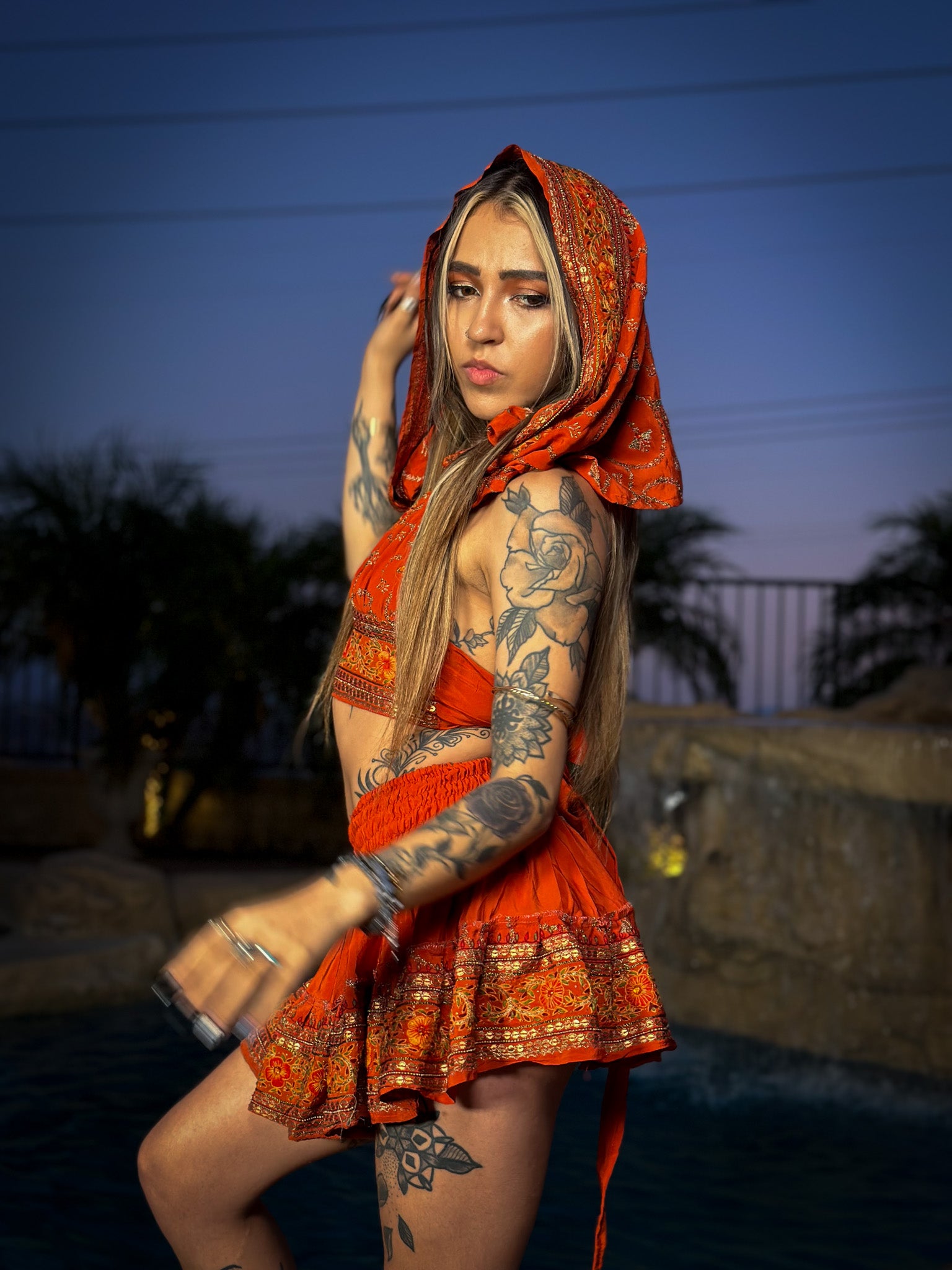sunset princess micro mini skirt set (no border on skirt bottom)