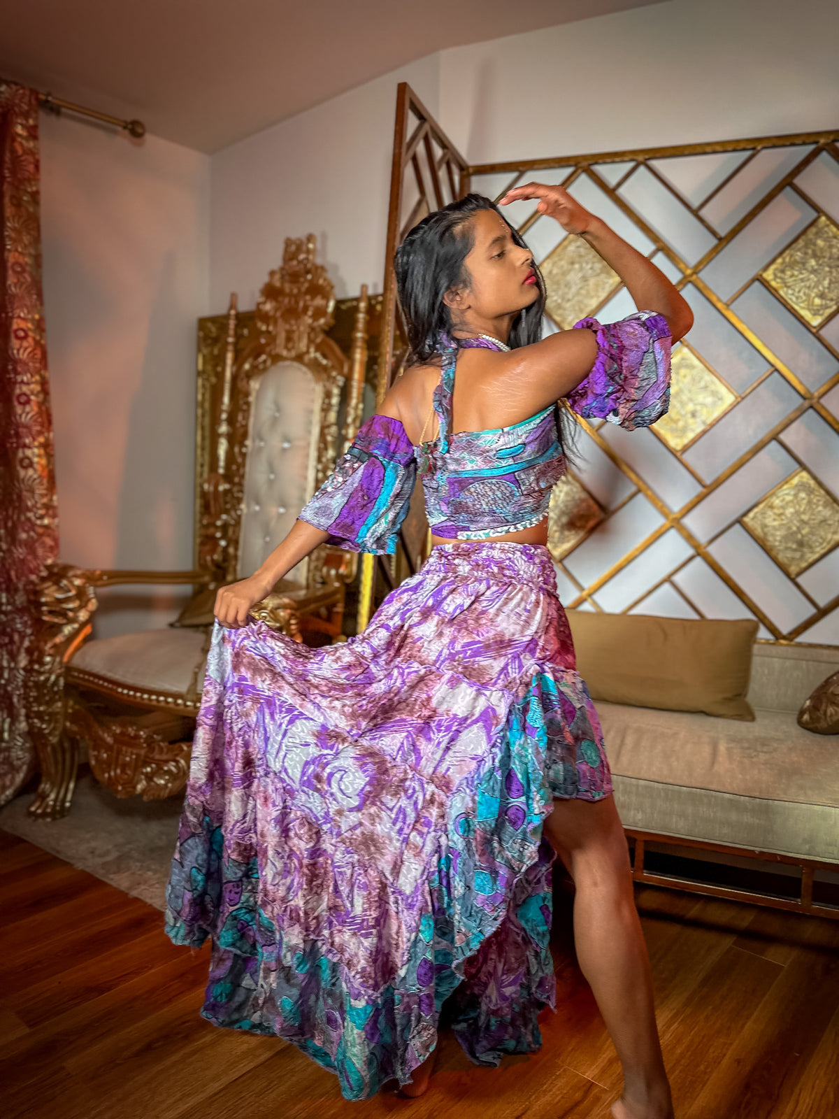 Lavender Ocean Bollywood Set