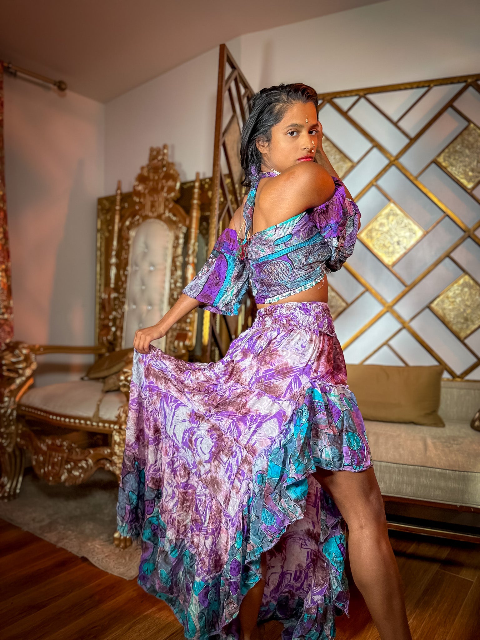 Lavender Ocean Bollywood Set