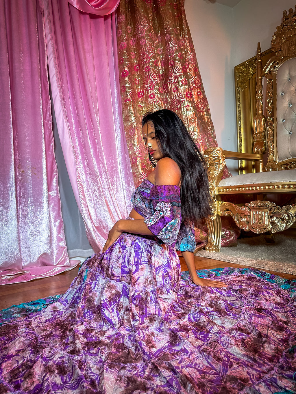 Lavender Ocean Bollywood Set