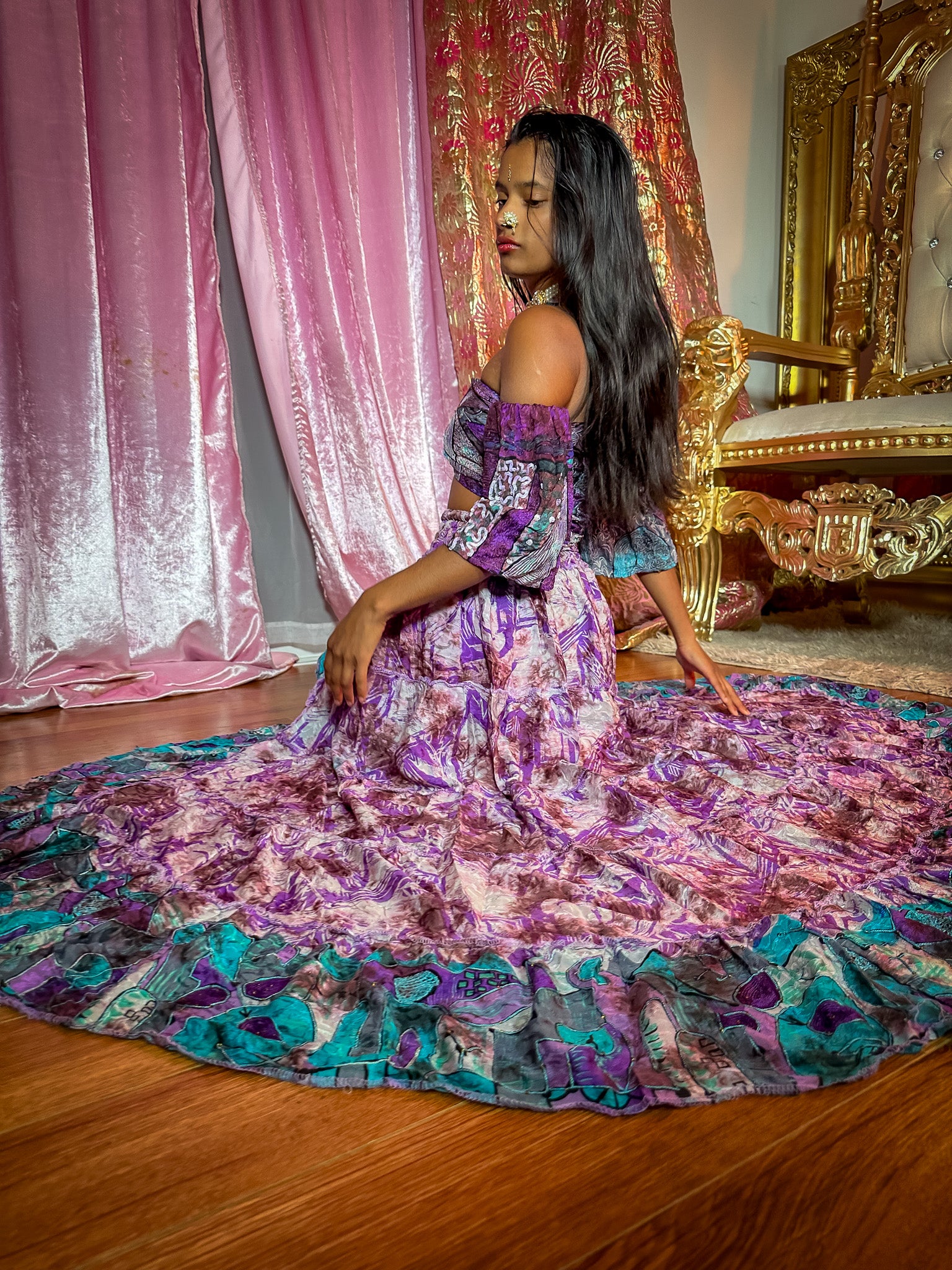 Lavender Ocean Bollywood Set