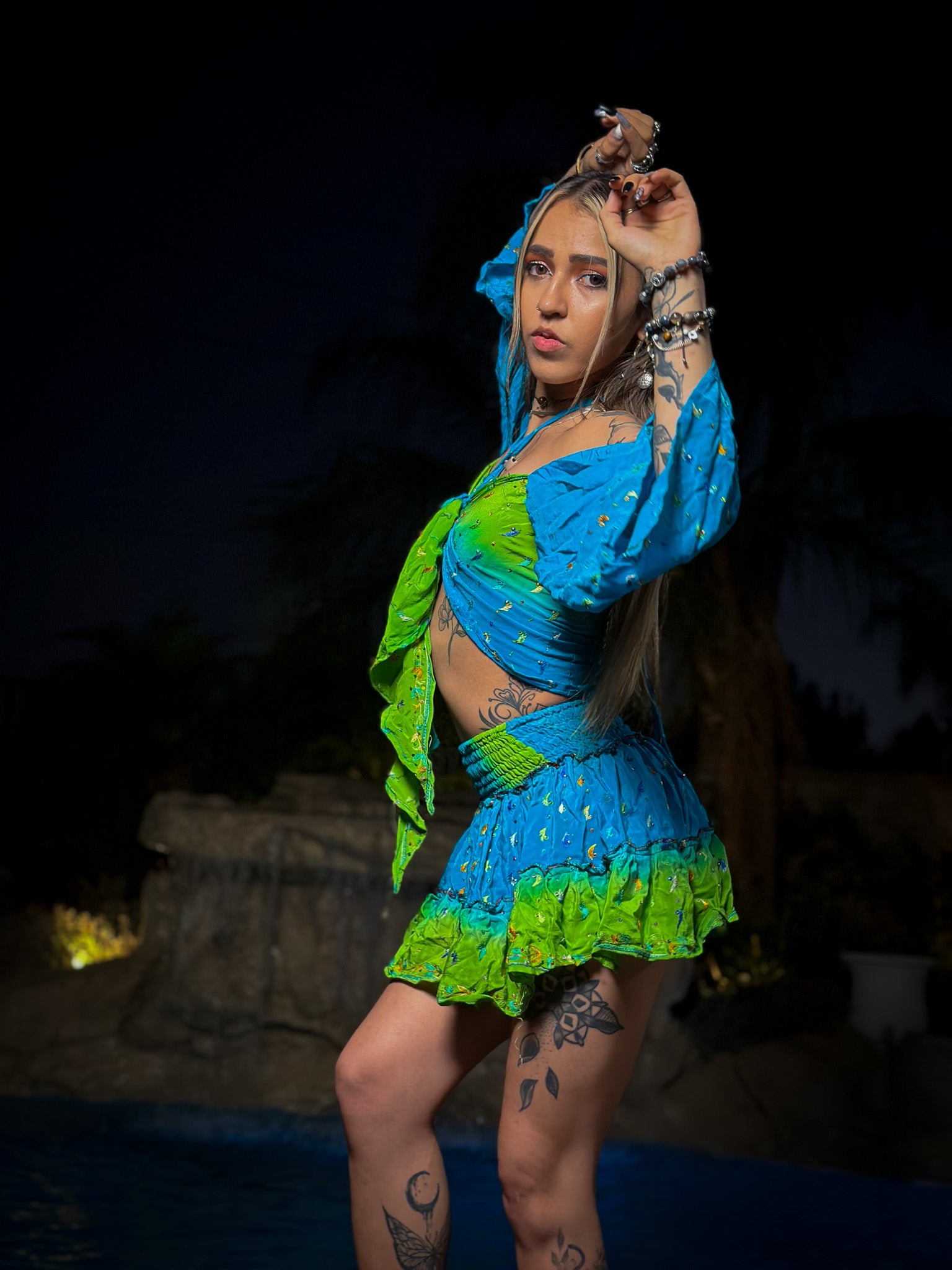 Ocean and Earth Princess Micro Mini Skirt