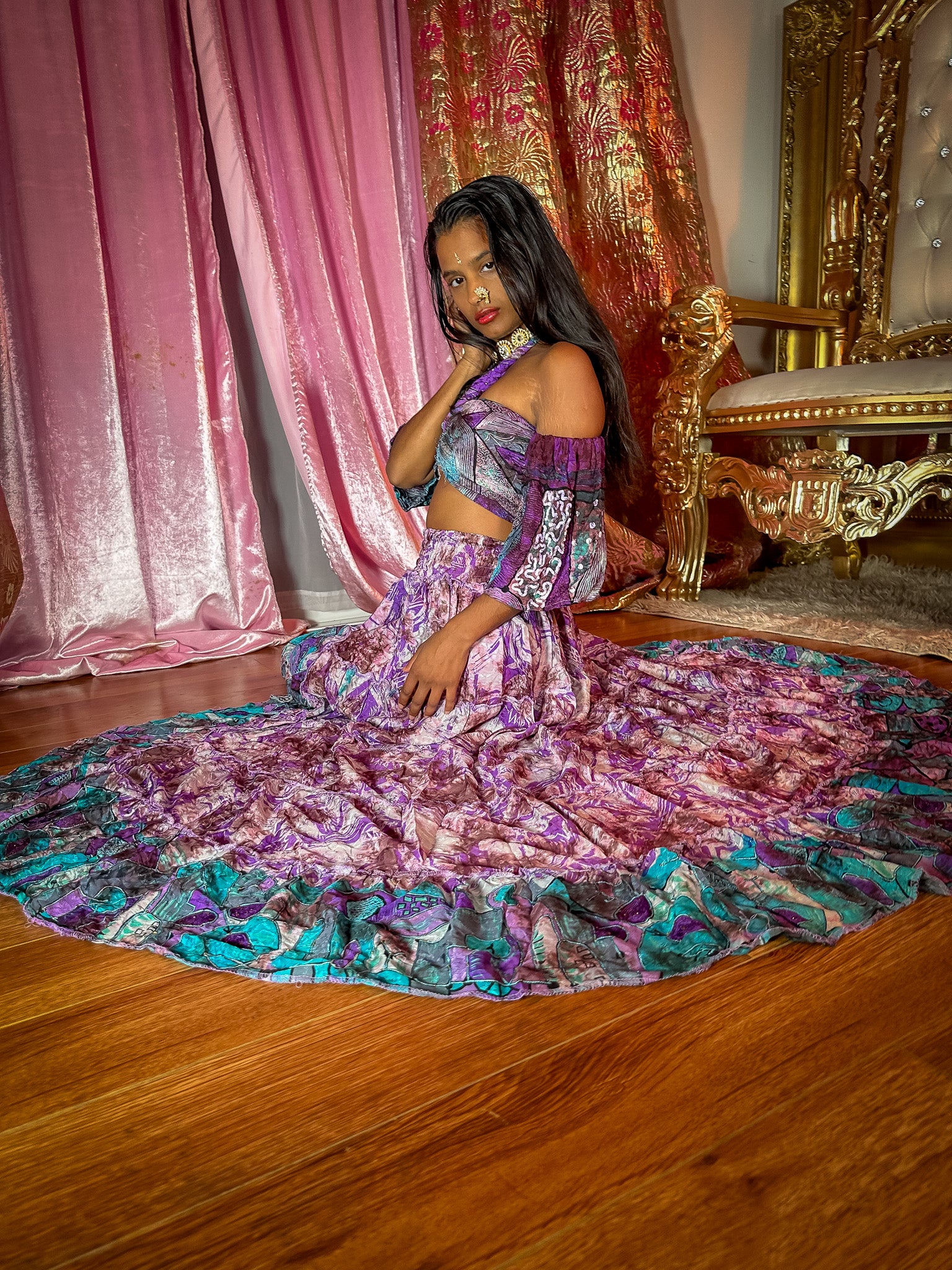 Lavender Ocean Bollywood Set