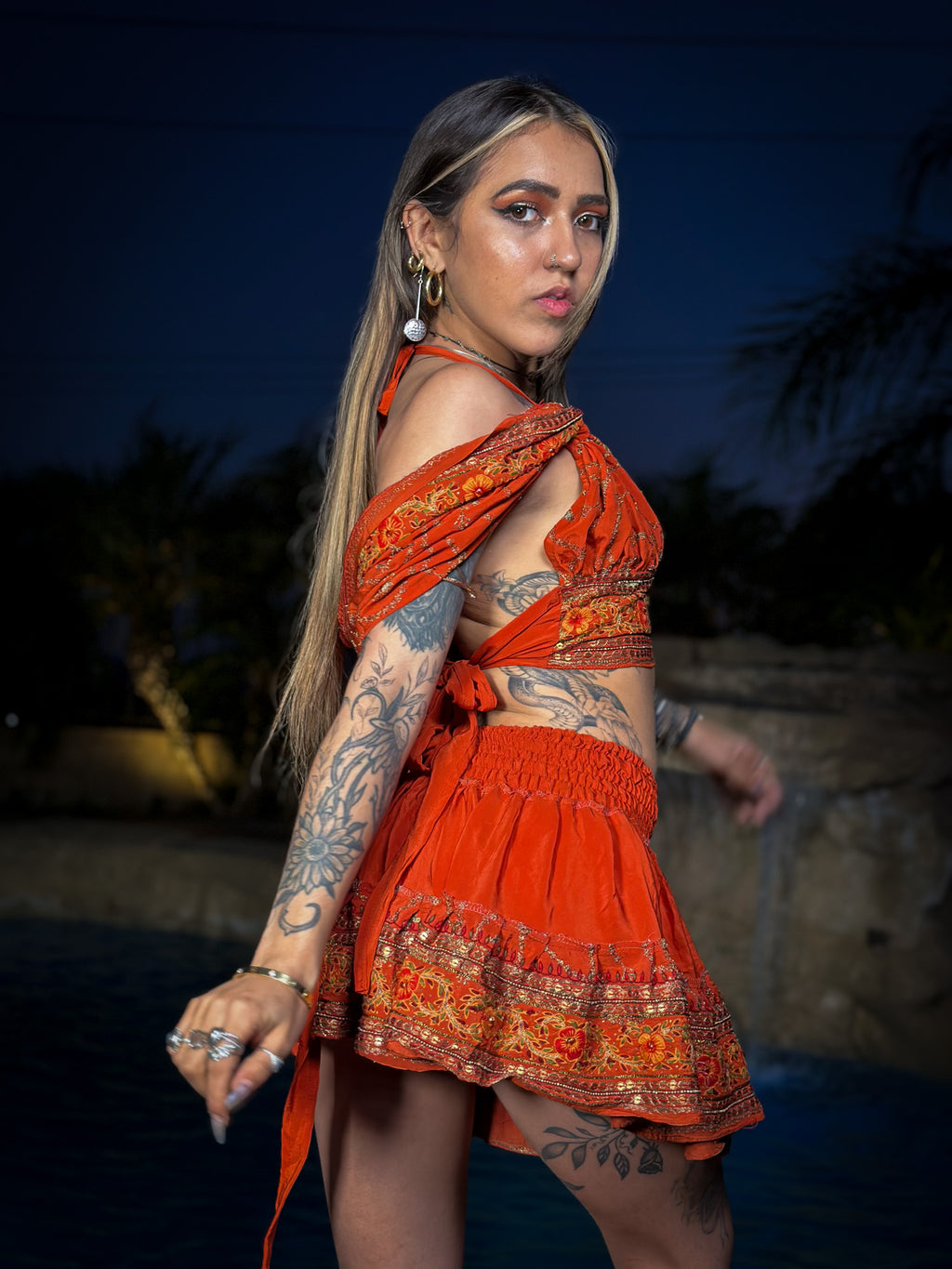 sunset princess micro mini skirt set (no border on skirt bottom)