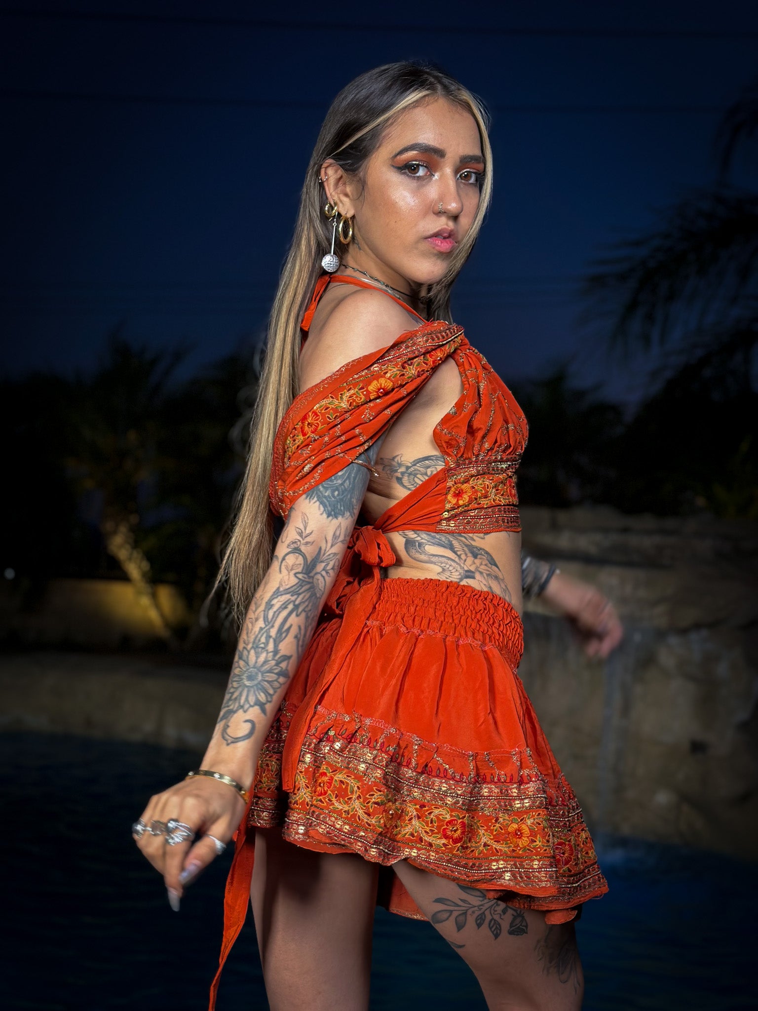sunset princess micro mini skirt set (no border on skirt bottom)