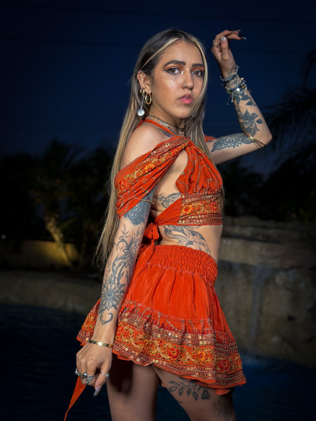 sunset princess micro mini skirt set (no border on skirt bottom)