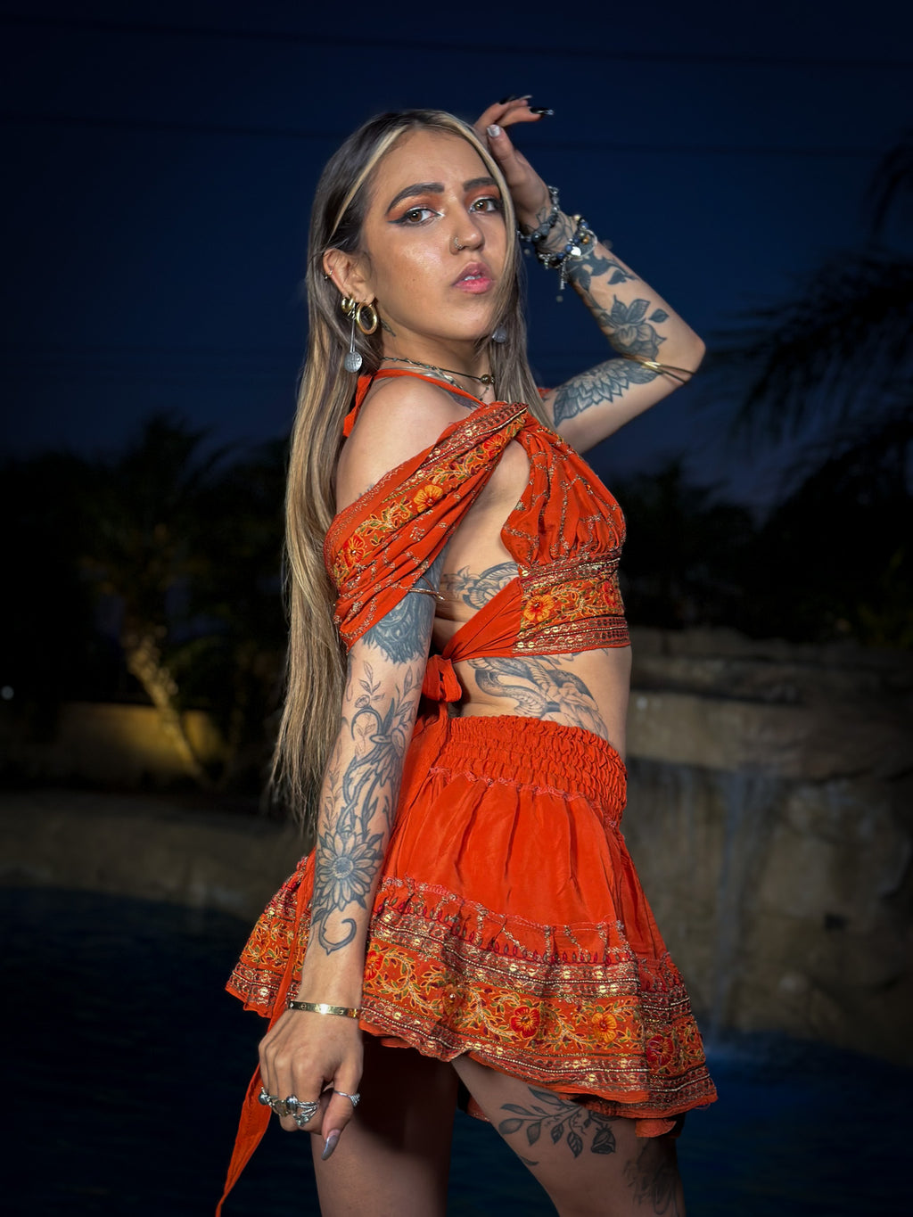 sunset princess micro mini skirt set (no border on skirt bottom)
