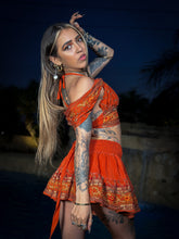 Load image into Gallery viewer, sunset princess micro mini skirt set (no border on skirt bottom)
