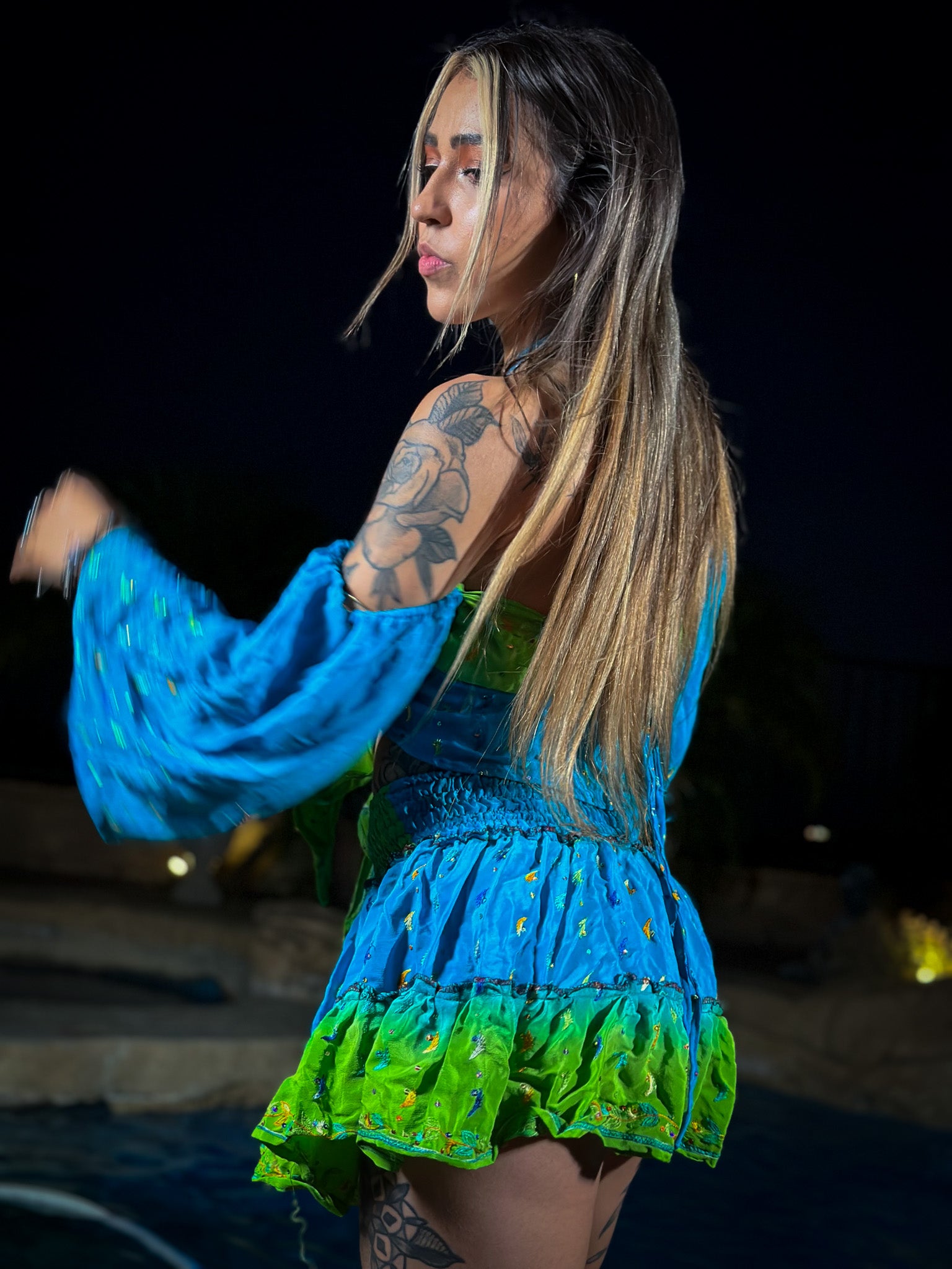 Ocean and Earth Princess Micro Mini Skirt