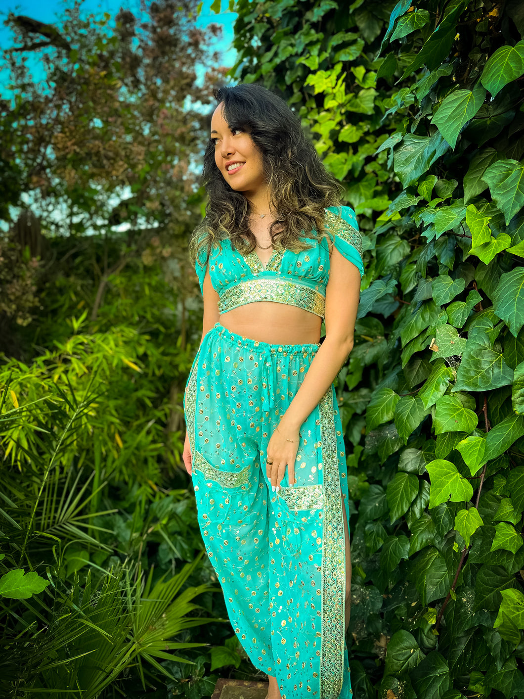 Turquoise Gold Jasmine Set