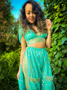 Turquoise Gold Jasmine Set