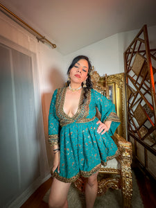 Turquoise Alchemy Babydoll Dress