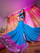 Load image into Gallery viewer, Purple Oceana Sharara Pants Set
