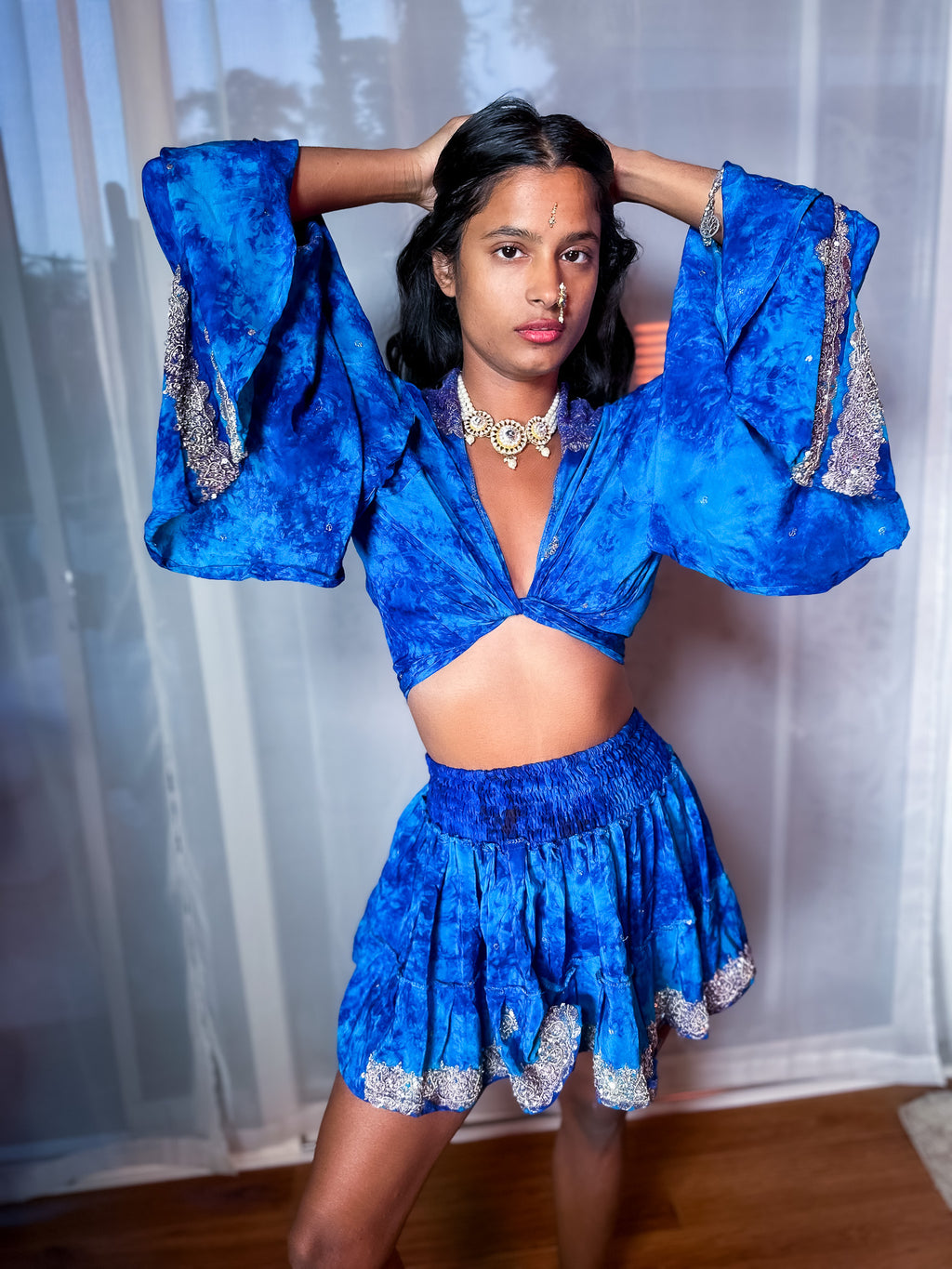Waterfall Evanescence Micro Mini Gehr Skirt Set