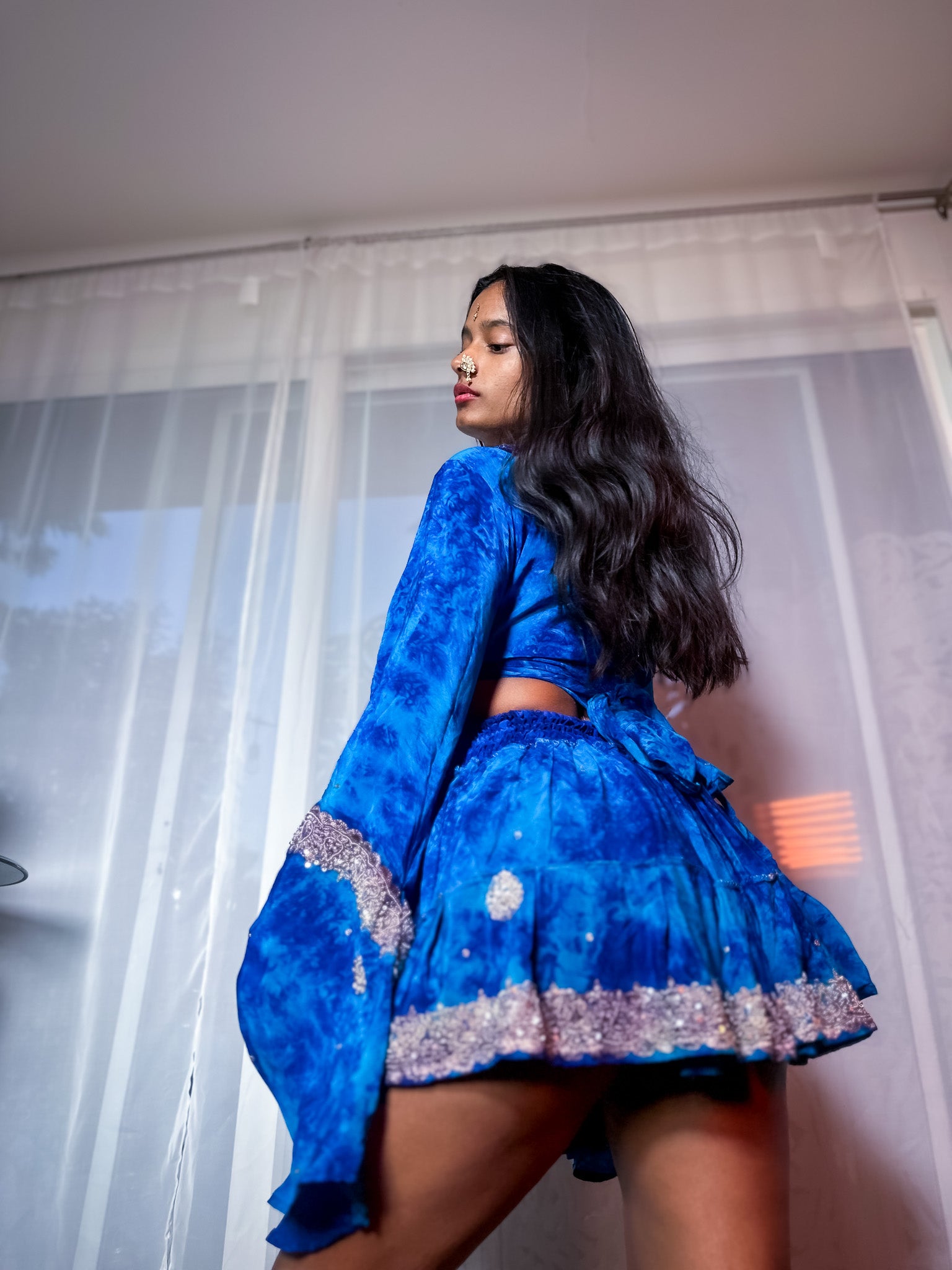 Waterfall Evanescence Micro Mini Gehr Skirt Set