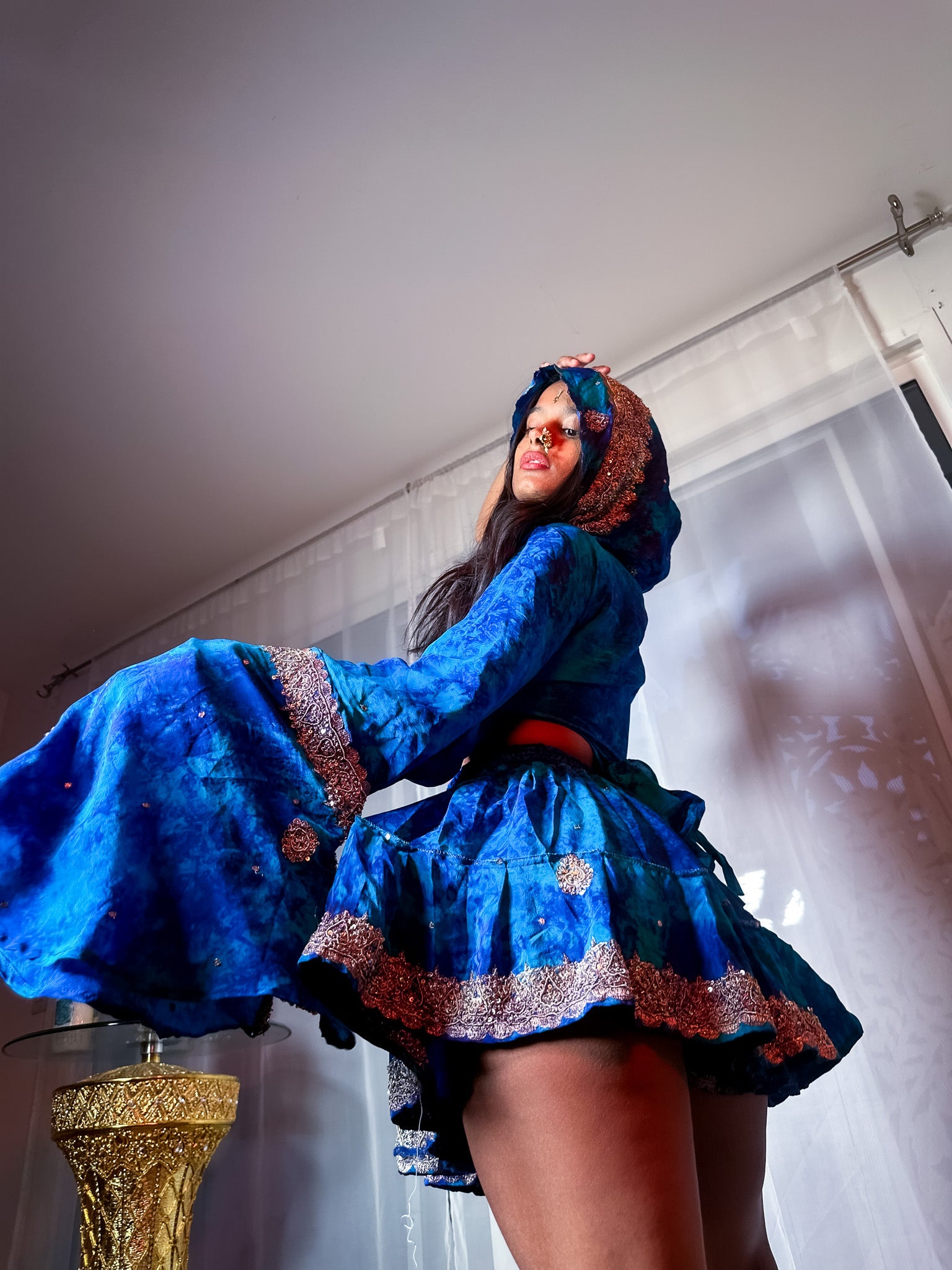 Waterfall Evanescence Micro Mini Gehr Skirt Set