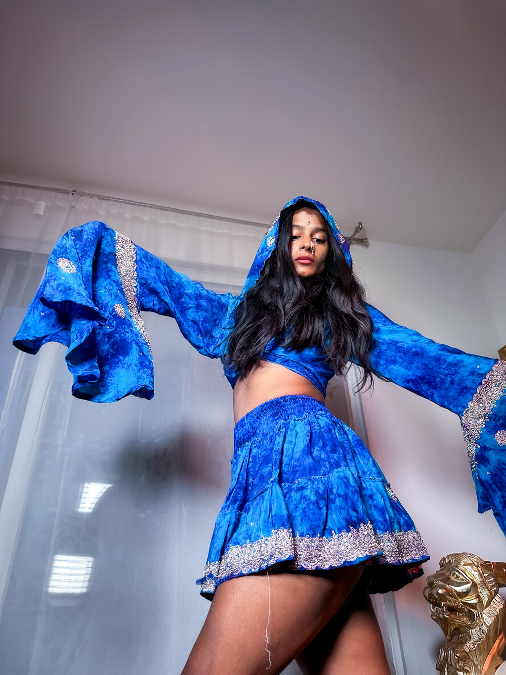 Waterfall Evanescence Micro Mini Gehr Skirt Set