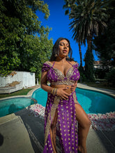 Load image into Gallery viewer, Amethyst Gold Goddess Set PLUS SIZE BIG CUP TOP
