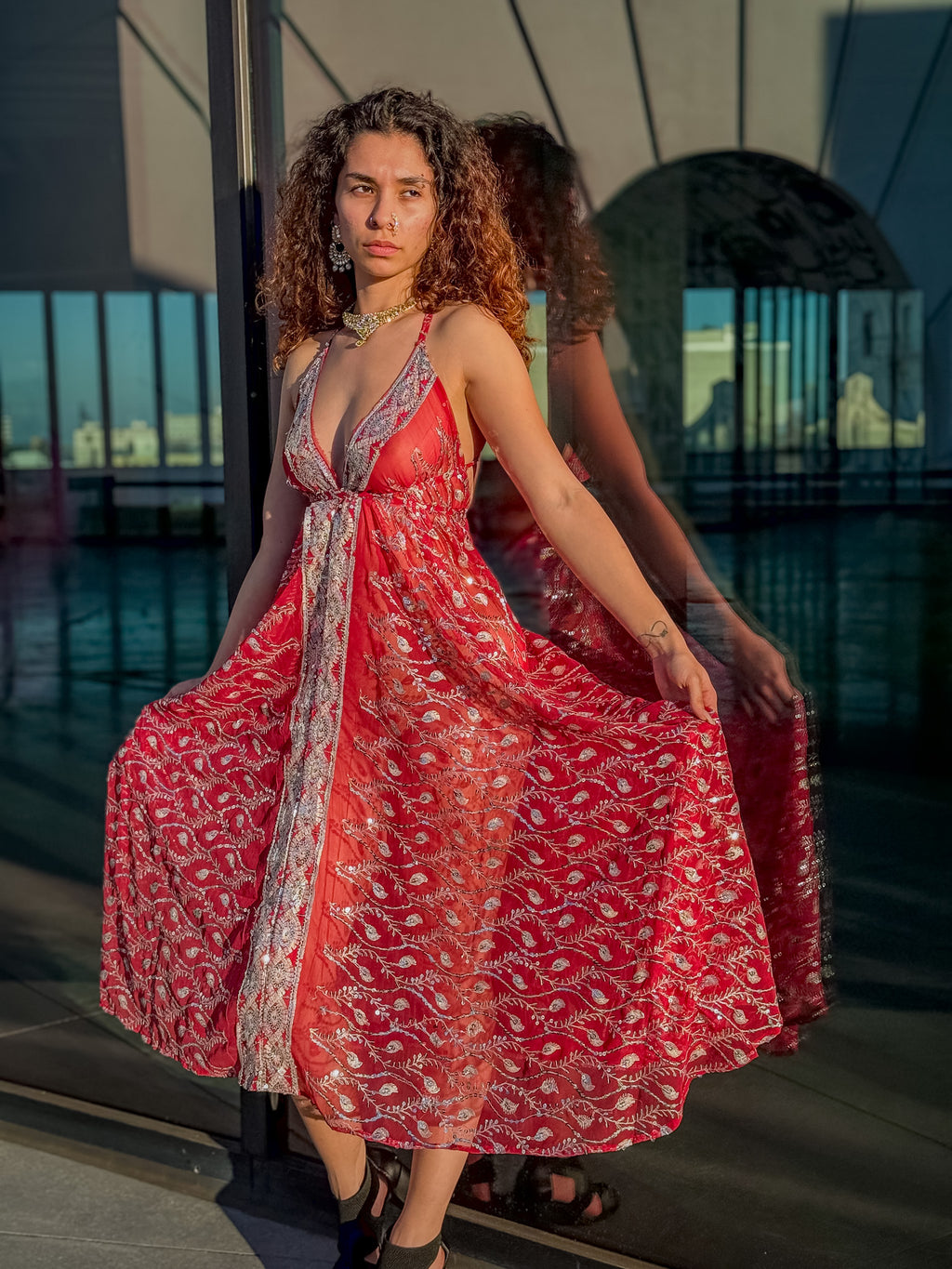 Diamond Love Feather Magic Dress