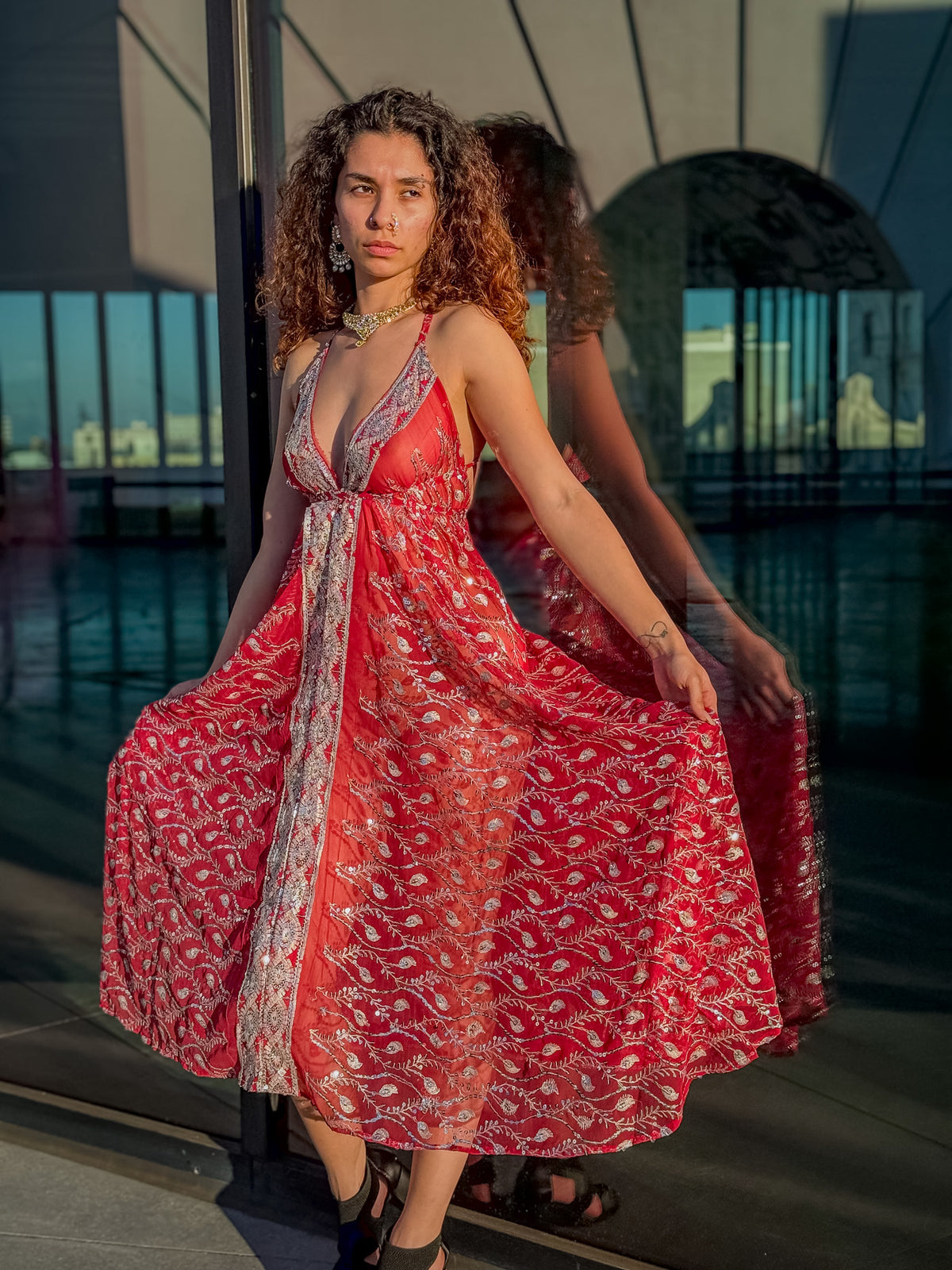Diamond Love Feather Magic Dress