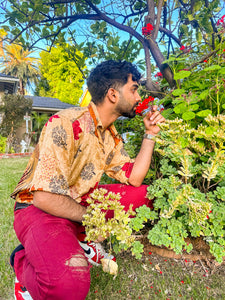 Golden Roses Button Up Shirt