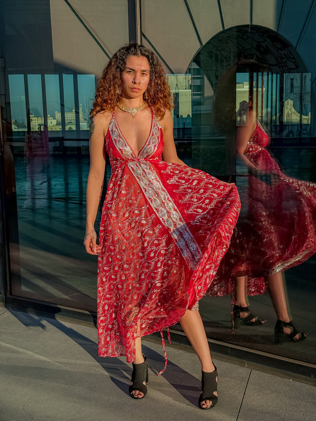 Diamond Love Feather Magic Dress
